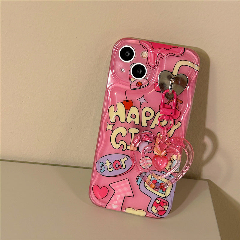 Japonaise et coréenne Sweet Cool Spice Girl Graffiti Anglais Love Pendentif cabine téléphonique