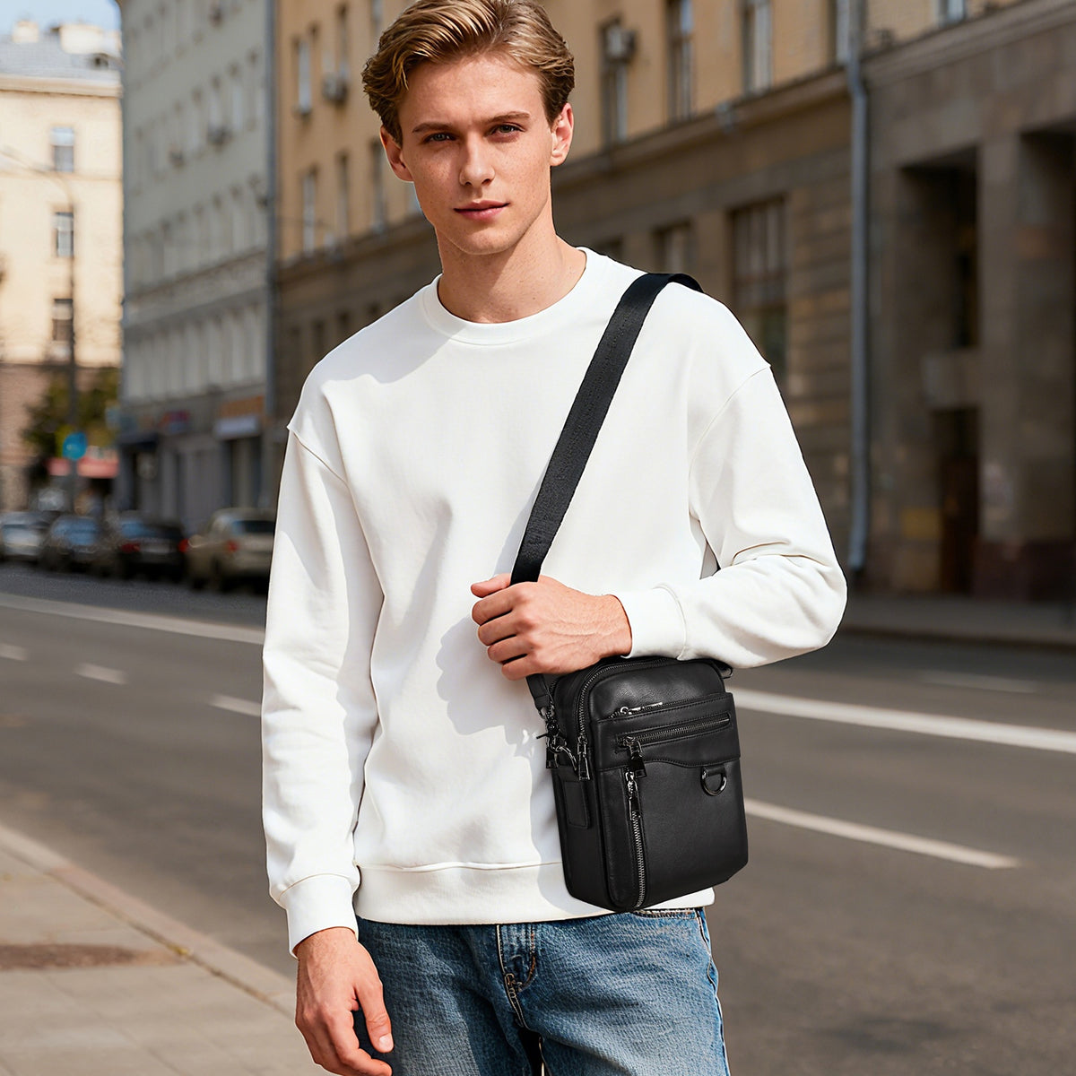 Men's unique shoulder bag