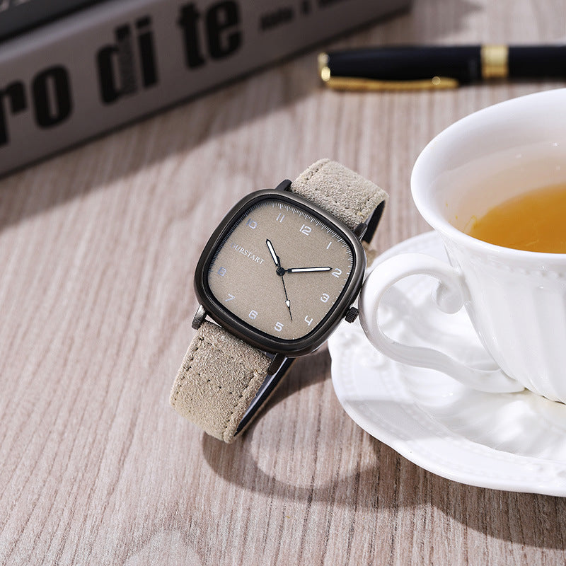 Montre étudiante Casual Digital Exam Quartz Suede Belt
