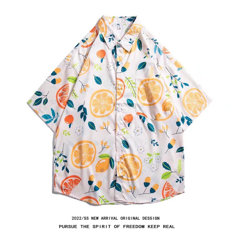Chemise à manches courtes de plage hawaïenne pour hommes