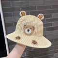 Ours Chapeau de paille résistant au soleil Chapeau de soleil respirant Baby Travel