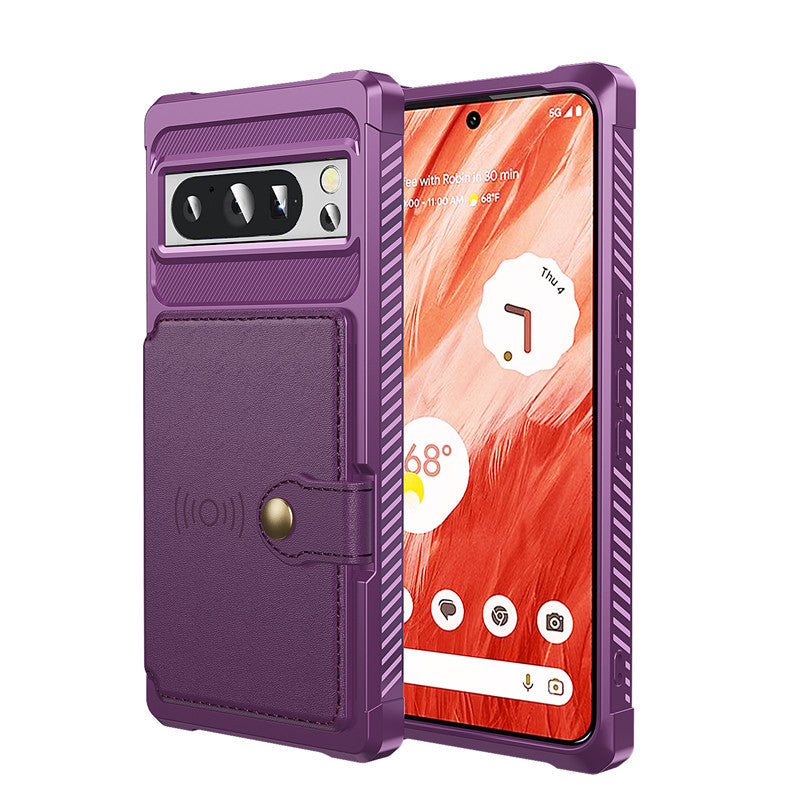Applicable à Google Pixel 7 carte Phone Case Button Wallet Coque de protection anti-goutte