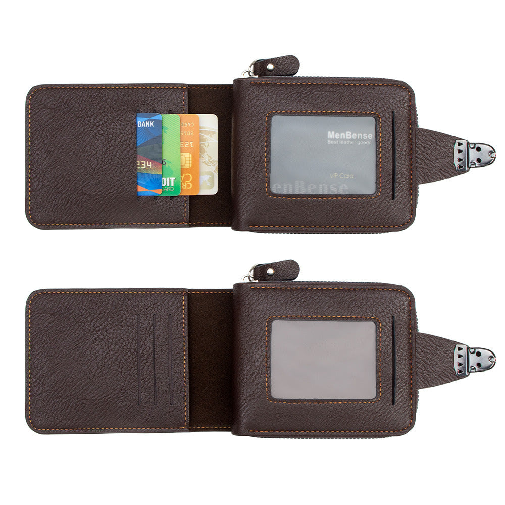 Multifonctionnel Fentes de cartes multiples Zipper Mainheld Coin Purse