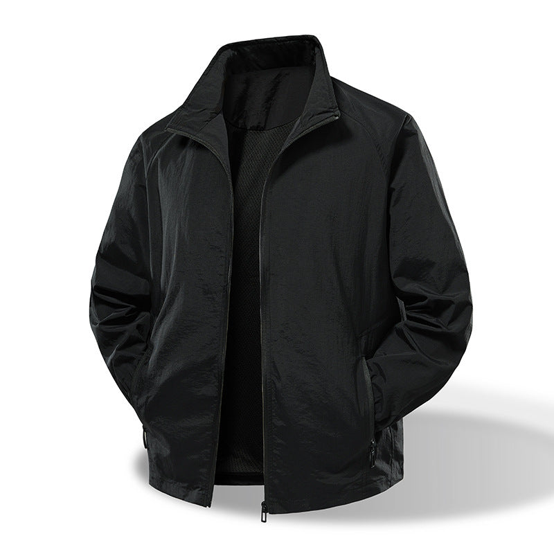 Veste de travail stretch en nylon pour homme - Manteau en cuir souple pour Hikin