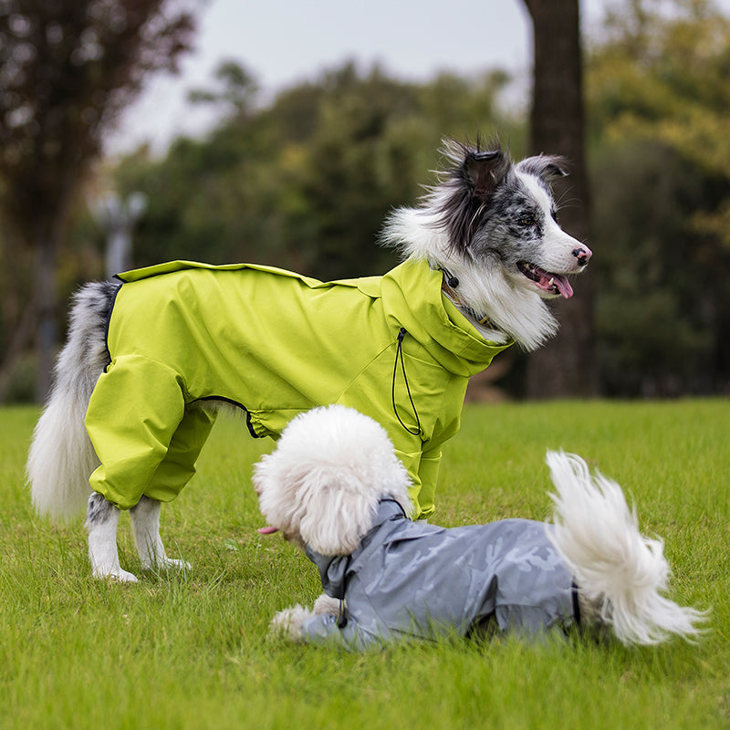 Raincoat extérieur imperméable manteau réfléchissant pour les grands chiens et les animaux de compagnie