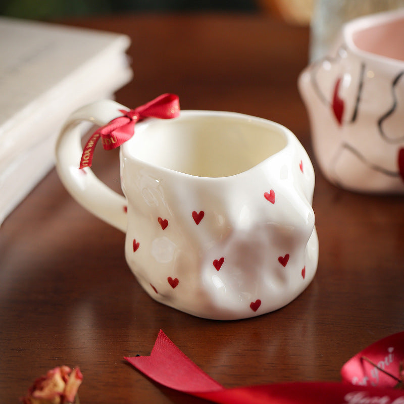 Sous glaçure Tasse en céramique peinte à la main Coupe à grande capacité