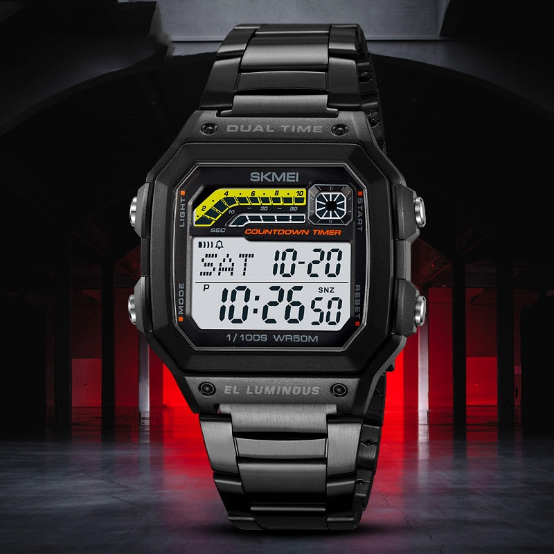 Montre électronique homme Luminous Imperméable Multifonctionnel