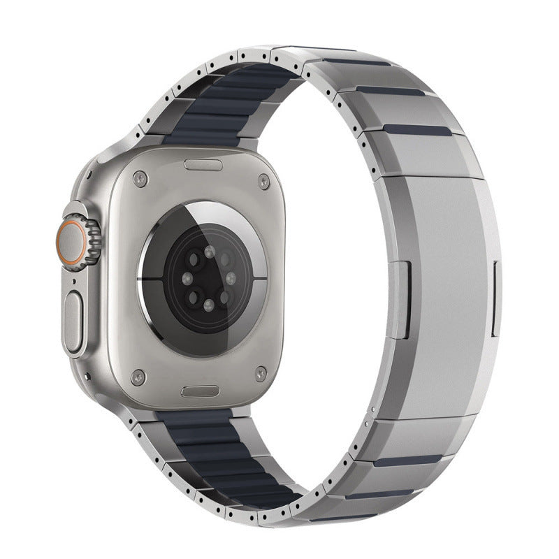 Montre Bande en acier inoxydable Sports Wristband Courbé deux tons