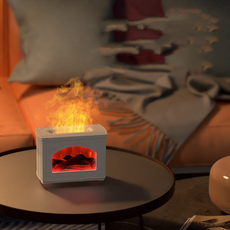 Humidificateur à effet lumineux de flamme simulé pour usage domestique