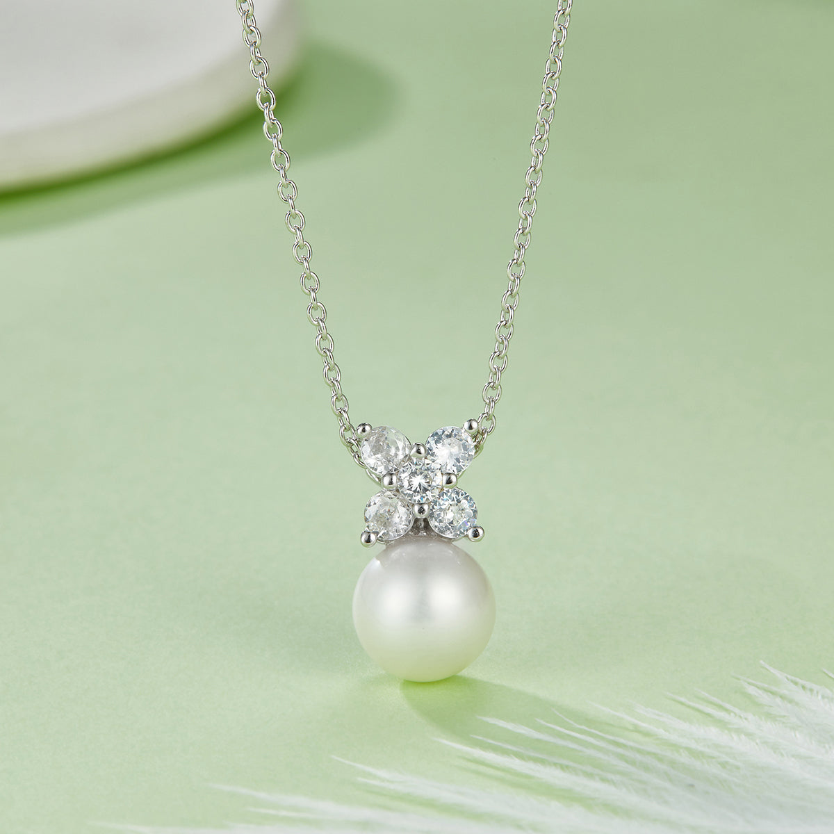 S925 Boucles d'oreilles en perles d'eau douce en argent sterling