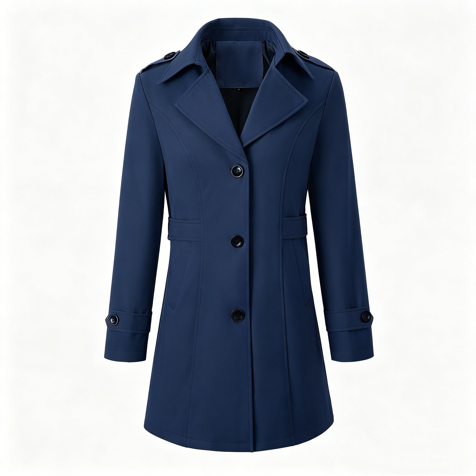 Printemps Automne Cintre à tête unique Figurine flatteur Vêtements de travail Coat