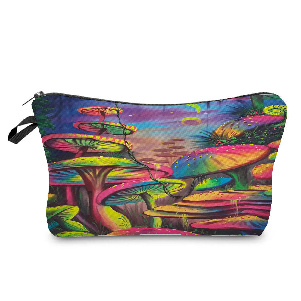 Fantasy Mushroom Pattern Mushroom Printing Sac cosmétique
