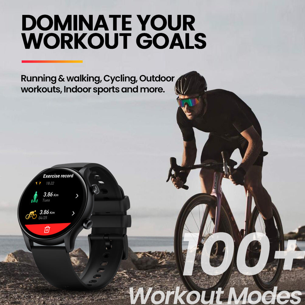 Smart Watch Bluetooth Appel de fréquence cardiaque Step Fitness Tracking Unisex