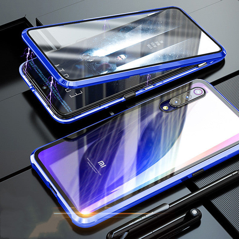 Boîtier de téléphone mobile en verre rouge avec métal magnétique