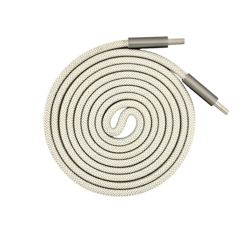 Câble magnétique de données de fil plat-dual C-port modèle-100W-blanc-longueur 1m-1 pièce