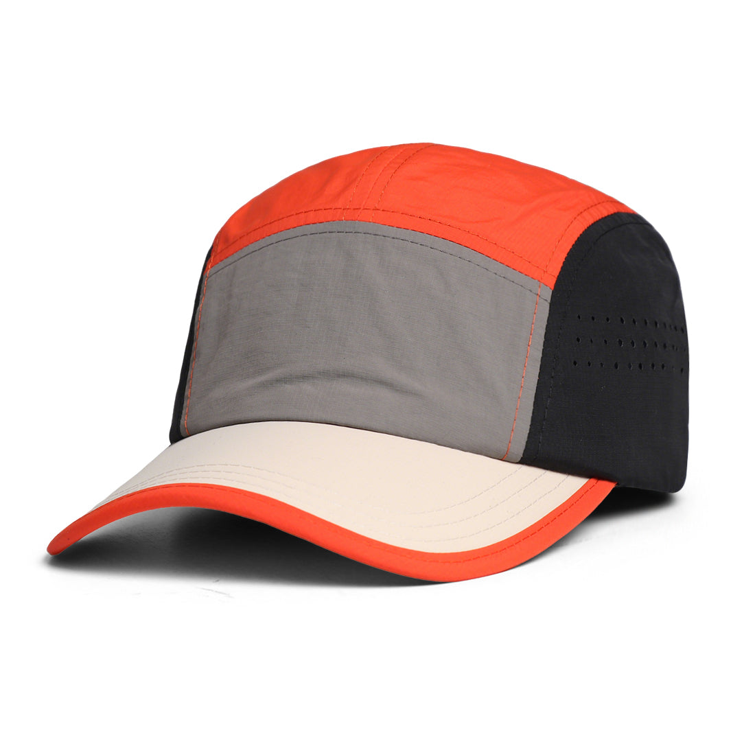 Chapeau à cinq straps de sport à séchage rapide, assorti de couleurs