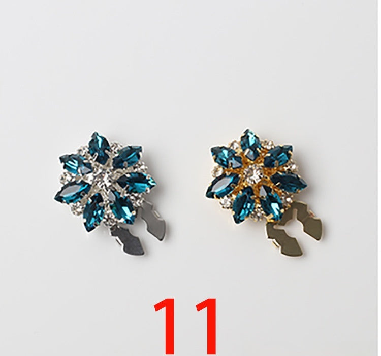 Couverture de bouton cristal Couleur Cheval Eye Glass Perceuse boucle