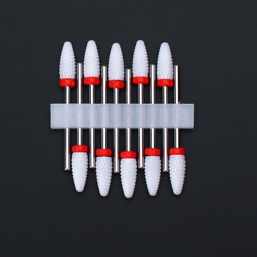 Ensemble d'outils de perceuse à ongles en céramique 10 pièces