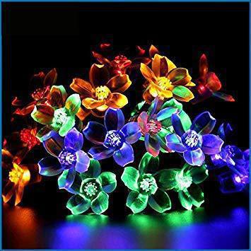 Outdoor Waterproof Christmas Outfit Couryard Solar LED Cherry Blossom Chaîne d'éclairage