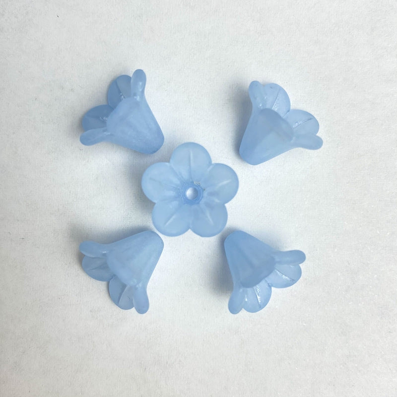 Perles de fleurs de trompette en acrylique givré