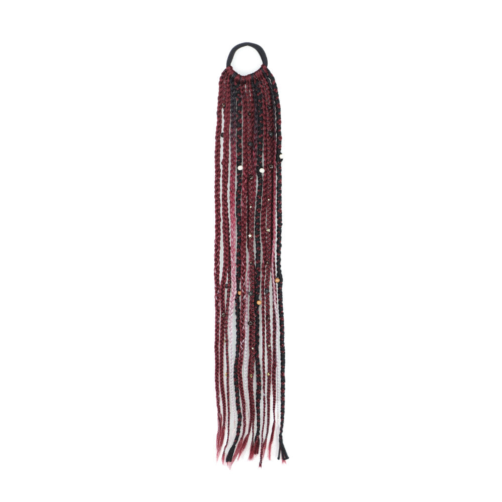 Prolongation des cheveux des perles de boucle de queue de cheval tressée