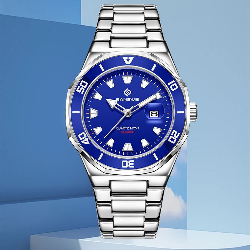 Montre Quartz homme simple de style affaires avec un grand cadran