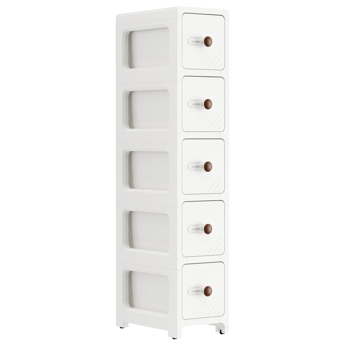 Cabinet de rangement en plastique multi-tier style tiroir salle de bains