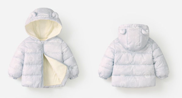 Veste bébé à capuche légère pour enfants hors saison Automne et hiver
