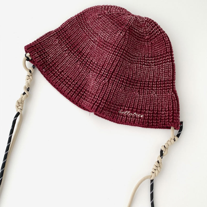 Chapeau casual et élégant Knit Fisherman qui aplatit le visage en le rendant plus petit