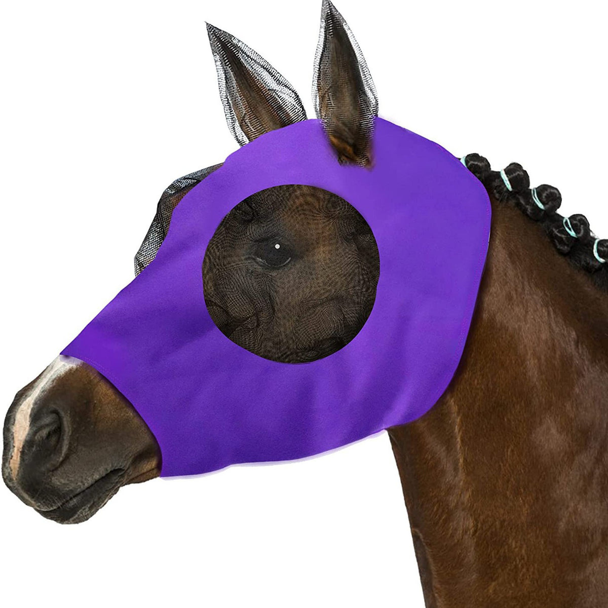 Masque de protection visage cheval respirant et élastique