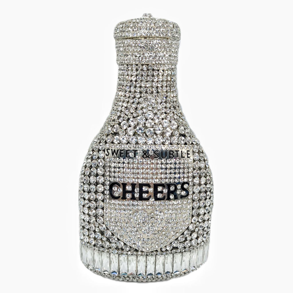 Bouteille de Champagne Strass Soir Clutch Sac Femme