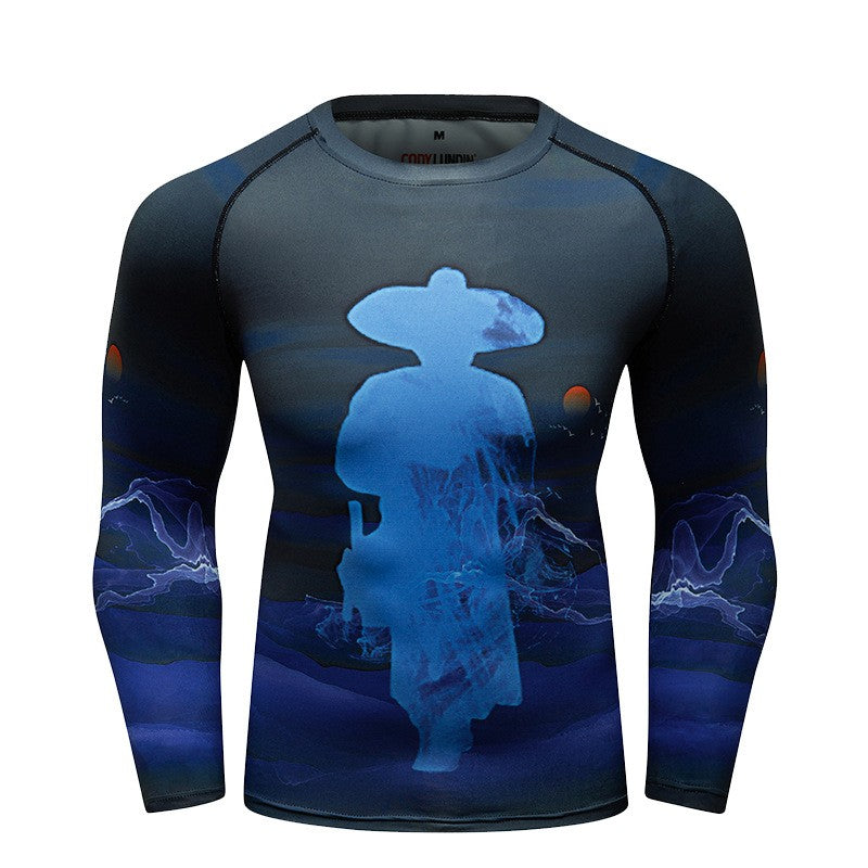 Costume de fitness de course élastique respirant pour hommes