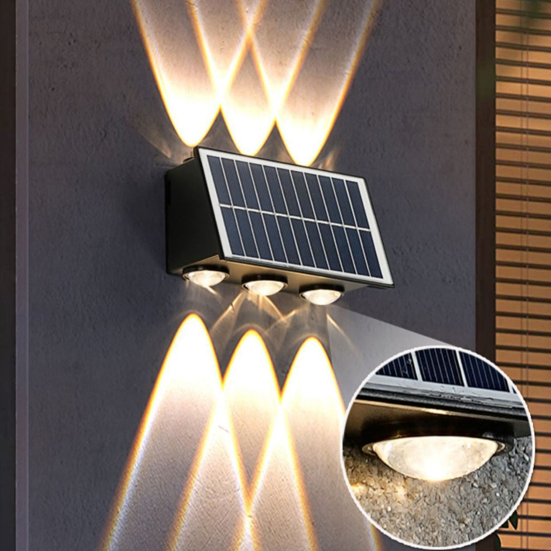 Luminaire solaire d'extérieur vers le haut et vers le bas Winder mur