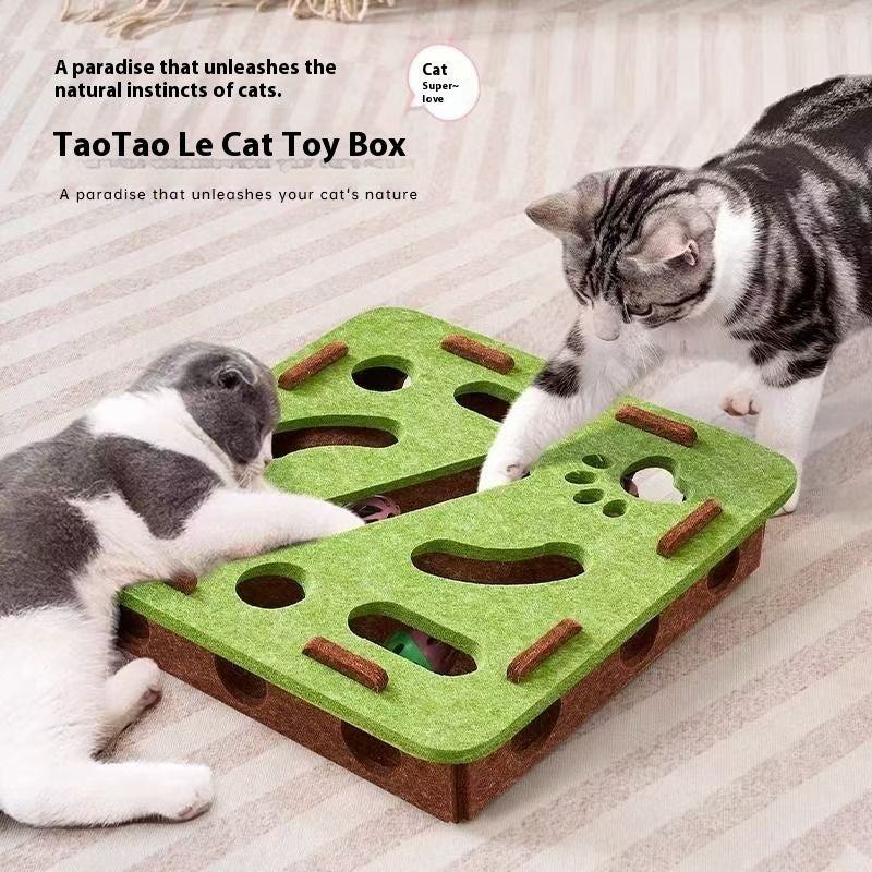 Jouet de chat Self-Hi soulageant Stuffy Artifact Trou Boîte en feutre