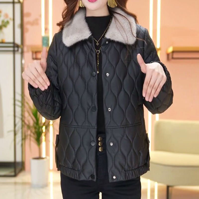Manteau en cuir jetable en coton pour femmes