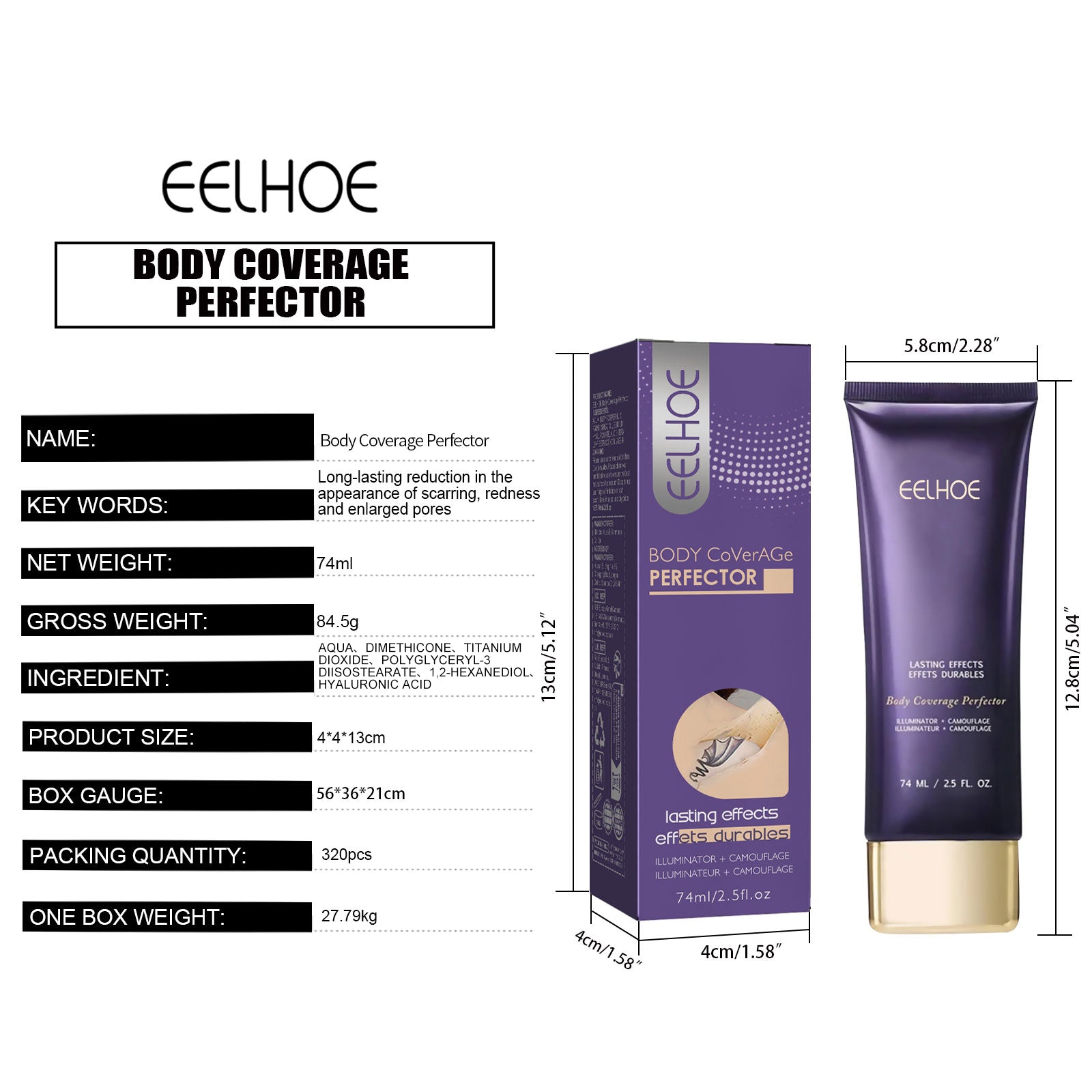 Crème de réparation du boîtier de corps Blanc Ivoire 74ml 1 boîte