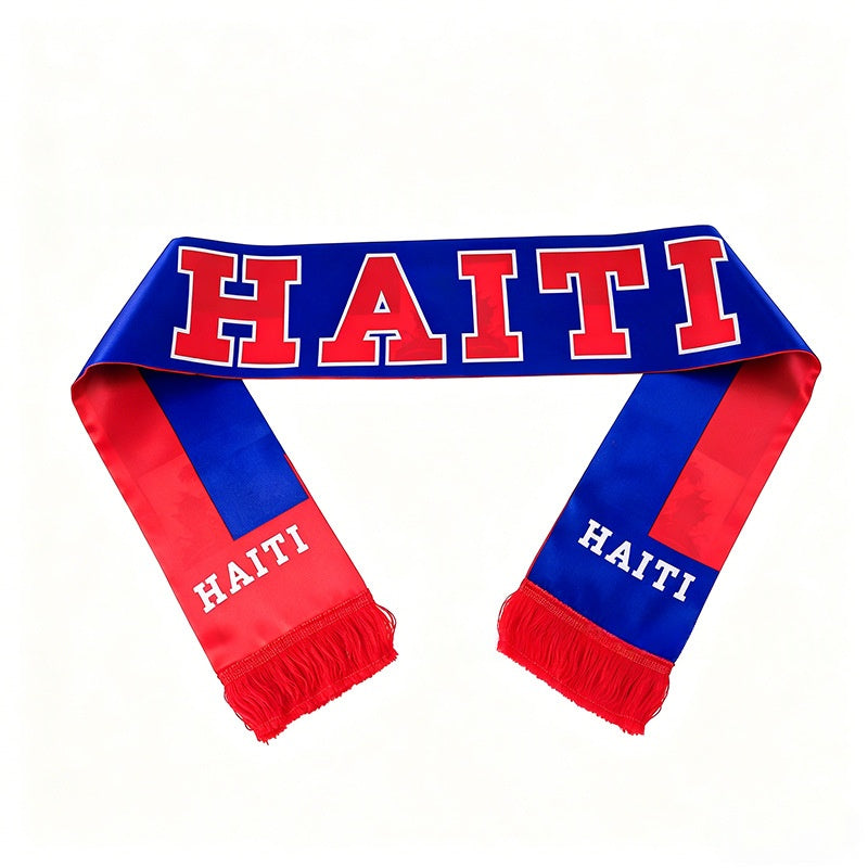 Écharpe Fan du monde d'Haïti Satin cou Warmer