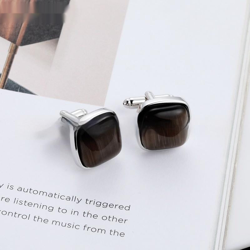 Men's High-end Opal Cufflinks Business Shirt Français Cufflink Ornament