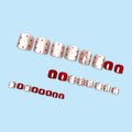 Stickers Aiguilles Rectangulaires courtes 24-pièces Red Dot Appuyez sur Type d'Oeil de Chat-Oeil Pour orteils