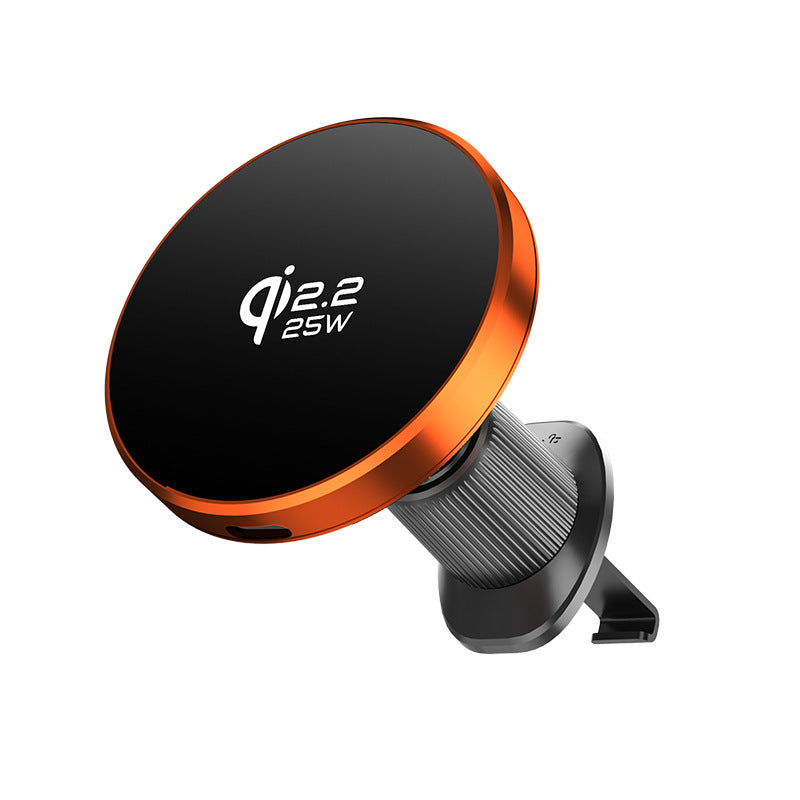 Support de téléphone sans fil magnétique métallique monté sur voiture