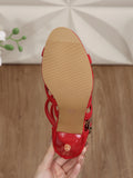 Buckle Sexy Peep Toe Mode Outdoor Banquet Party Multi Strap Cross Solid Color Summer Wo