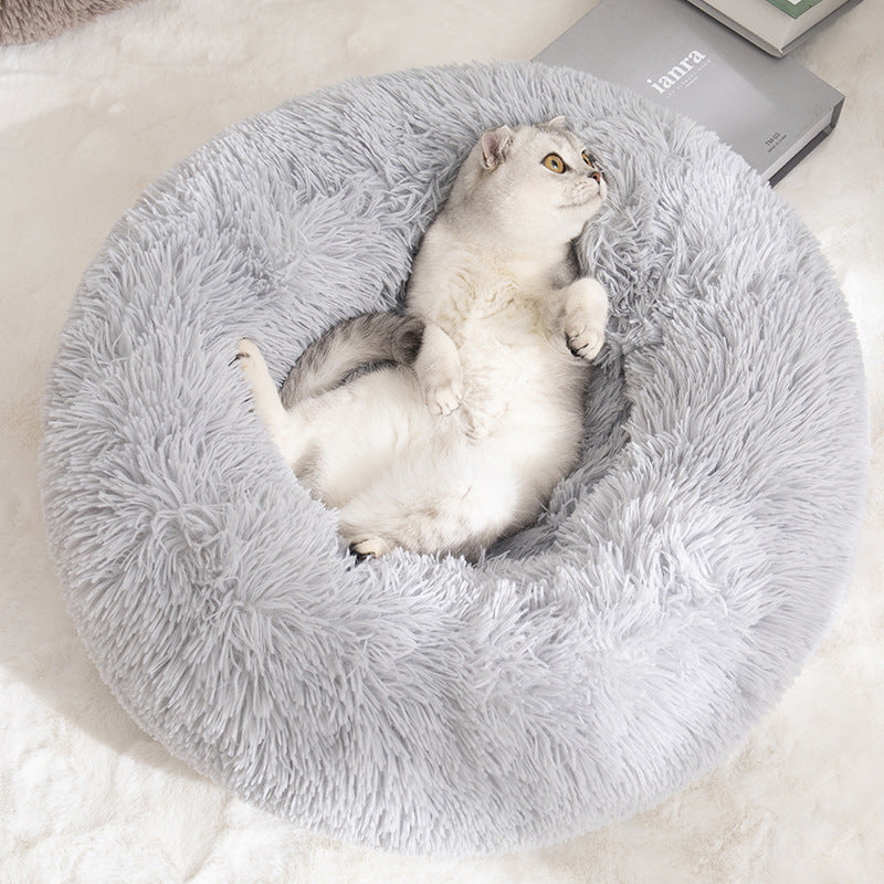 Lit de chien amovible et lavable Détachable Lit de chat en peluche