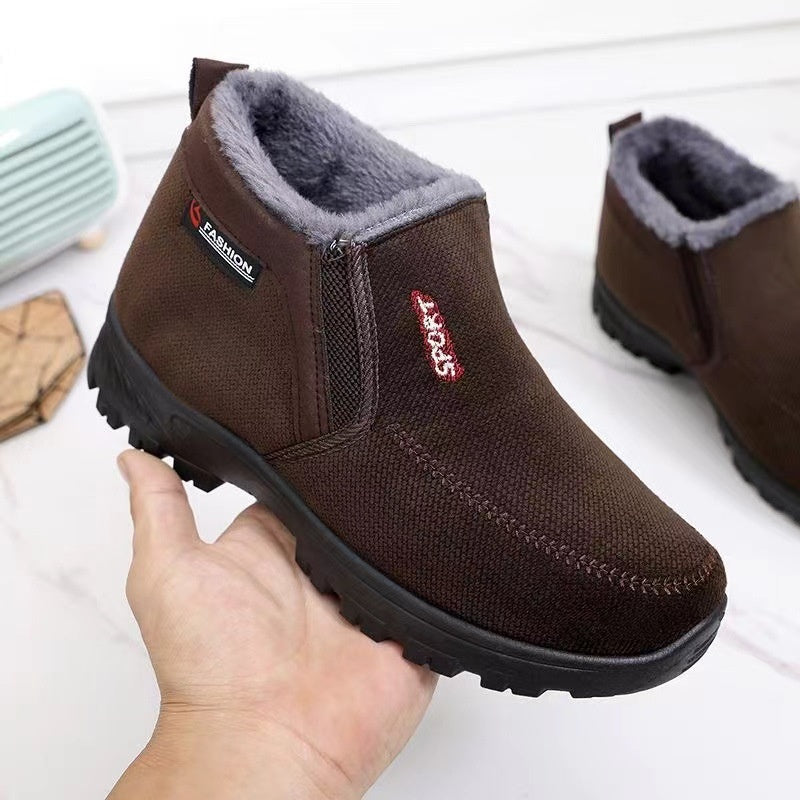 Chaussures Homme Chaussure thermique antidérapante Coton rembourré Chaussures Casual Slip-on vieux Beijing