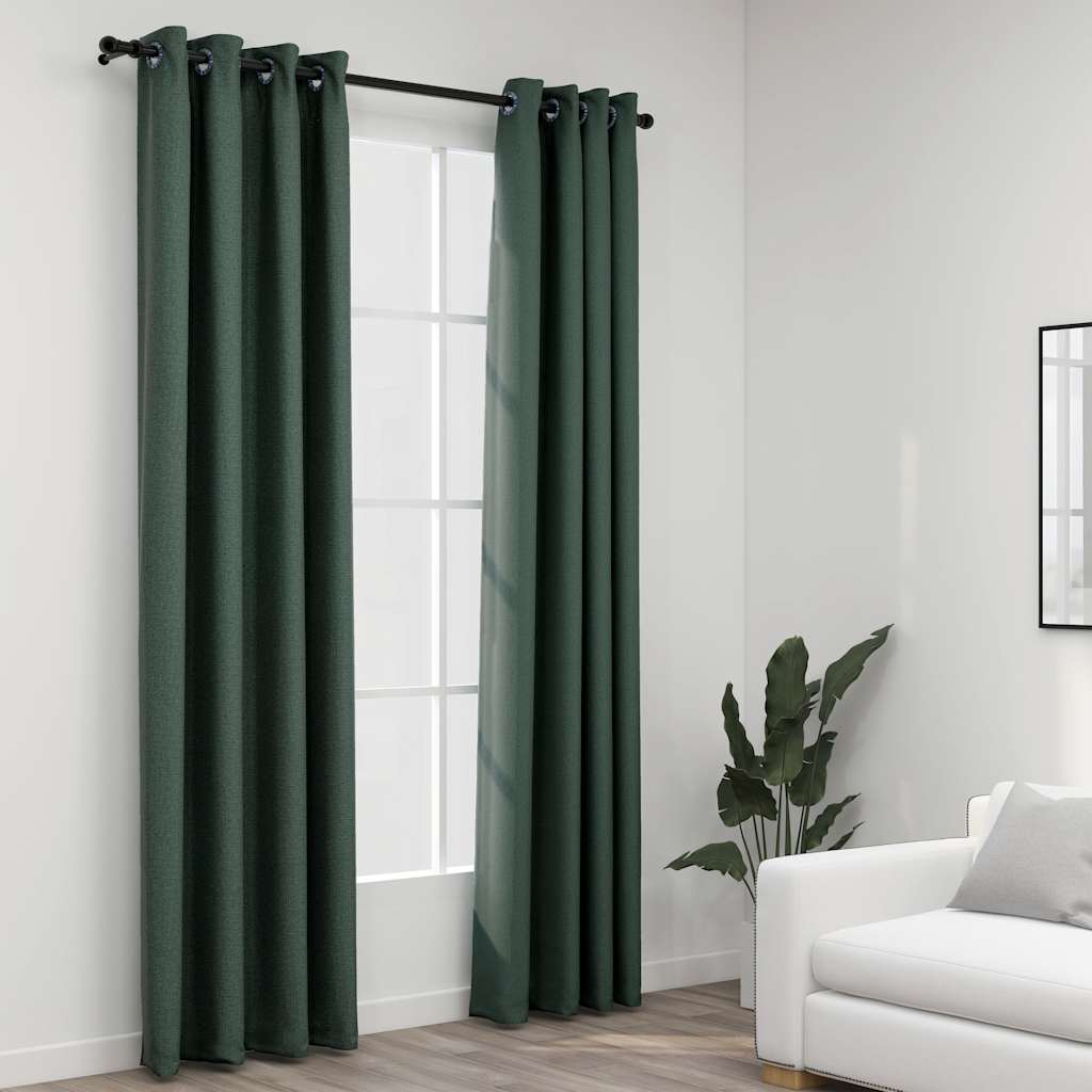 Rideaux noirs avec oeillets