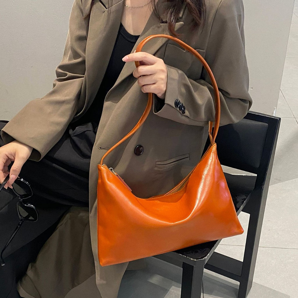 Sac à épaule en cuir de couleur graduée