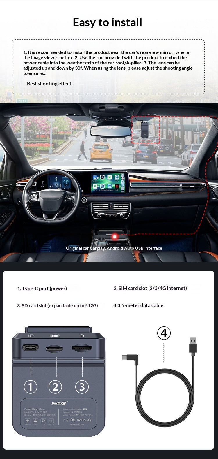 Carlinkit CarPlay vers Android Auto sans fil Adaptateur de voiture