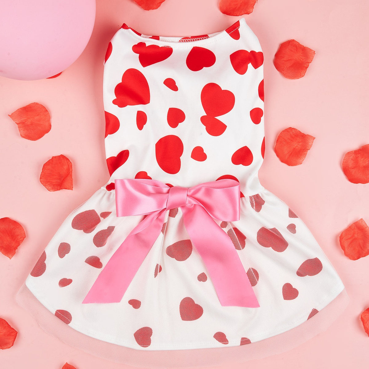 Animaux de compagnie Chat Saint-Valentin amour robe imprimée