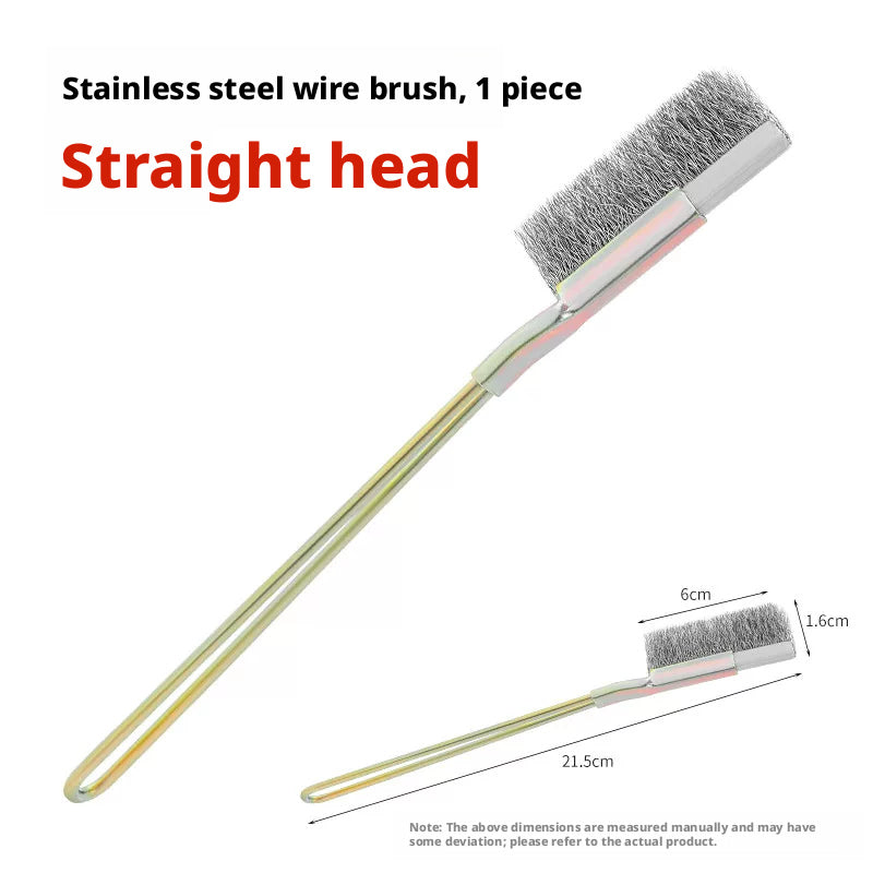 Poignée en fer brosse-Pinceau en acier brosse droite tête-un pack