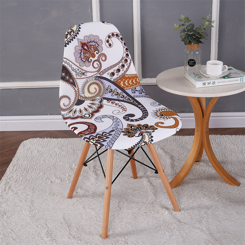 Couverture moderne de chaise en coque élastique imprimée simple