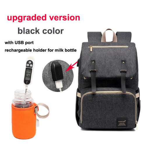 Lait Daddy Sac à Dossard Étanche Sac à Dos de maman Pack de grossesse USB Bouteille de recharge Heati